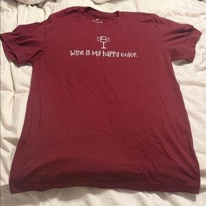 Chris’s Stuff - Wine-Themed Maroon S/S T Shirt - Medium
